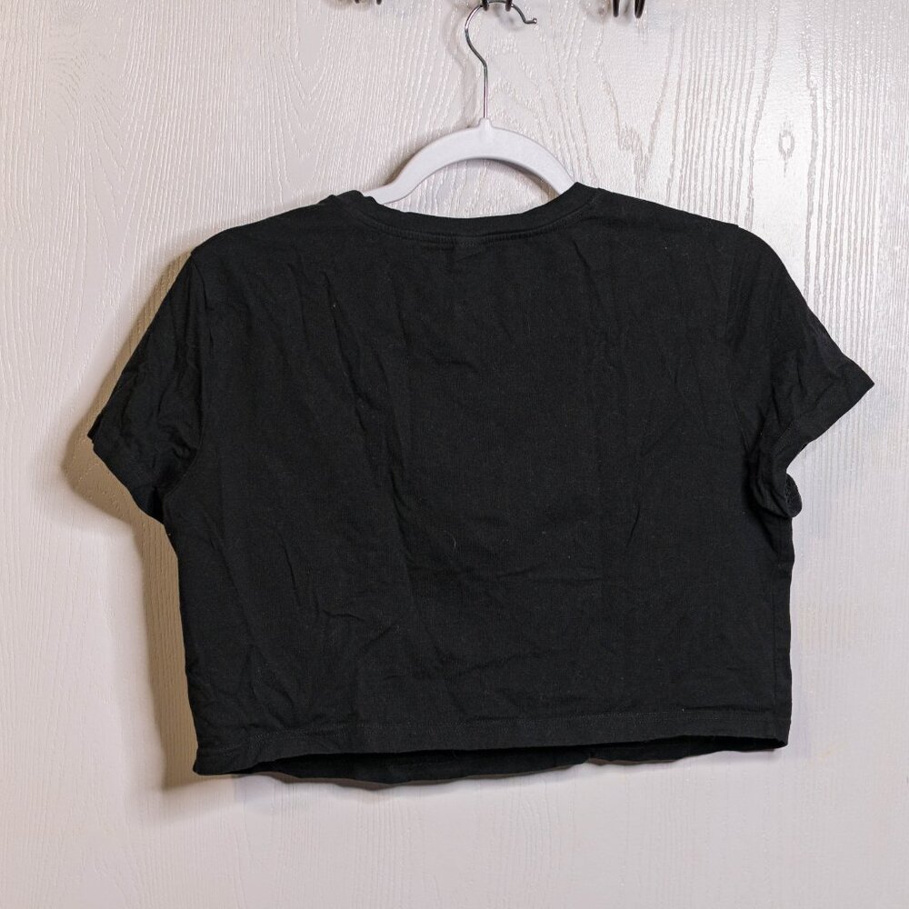 CLEARANCE SHEIN Skeleton Plant Lover Graphic Crop Top - Size Large - Picture 4 of 4